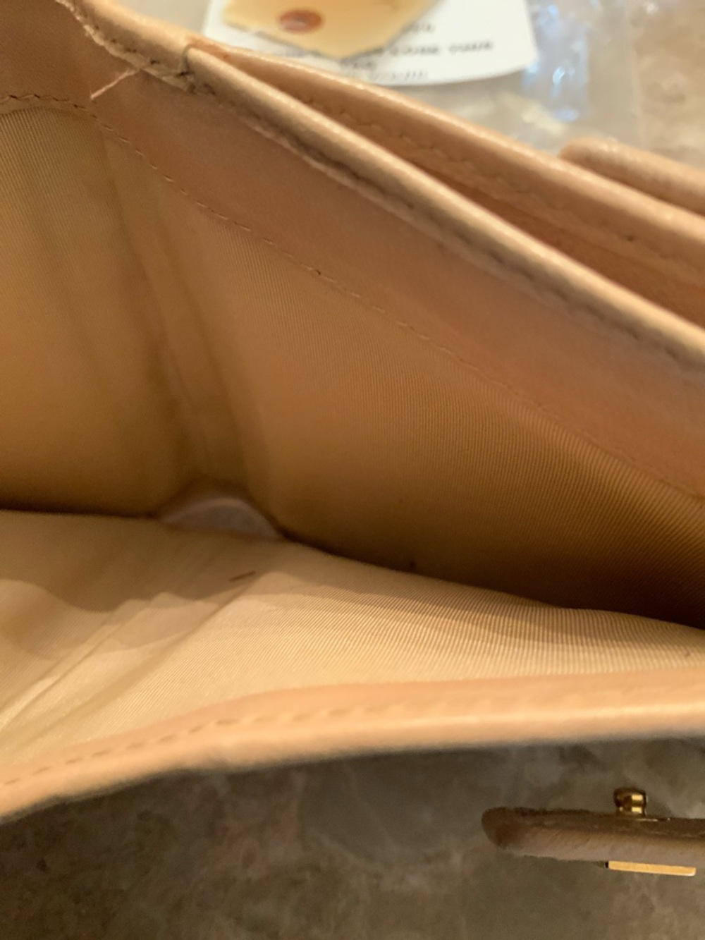 Bally Beige Quilted Leather Snap Wallet with Gold Logo - Picture 14 of 14
